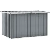 FIRBNUS Gartentruhe Gartenbox 149x99x93 cm mit Klappdeckel Garten Aufbewahrungsbox Auflagenbox Kissenbox Box mit Deckel Gartenboxen Gartenschrank Storage Boxes Grau Verzinkter Stahl