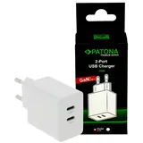 PATONA Premium GaN PD35W Adapter weiß 2xUSB-C PD3.0