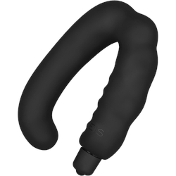 Prostatamassager aus Silikon, 13 cm, schwarz