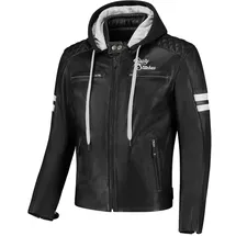 Rusty Stitches Super Jari V2 Lederjacke Schwarz/Weiß 8XL