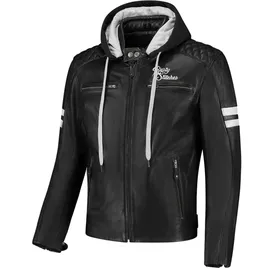 Rusty Stitches Super Jari V2 Lederjacke Schwarz/Weiß 8XL