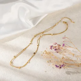 FIRETTI Kette ohne Anhänger goldfarben/ Edelstahl