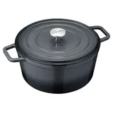 Berndes Bräter Cocotte b.iron Gusseisen rund 26 cm 5 Liter schwarz INDUKTION