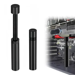 74mm-120mm Höhenverstellbare Gpu Stütze Schwarz Grafikkarten Halterung Grafikkarten Stütze Gpu Halterung Stabile Stütze Inklusive Mutternsicherun Komplett Aus Aluminium