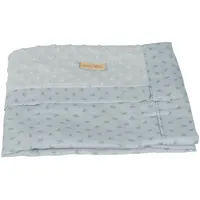 roba Babydecke Lil Planet - blau & Maße cm B: 80 x 80 für Mädchen Jungen - Bio Baumwolle - Terry Dots Punkte Motiv - GOTS zertifiziert - Hellblau