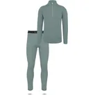 normani Thermounterhemd Herren Merino Langarmshirt und Hose 100 % Merinowolle - Skiunterwäsche Funktionsunterwäsche blau 4XL