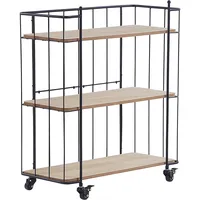 Beliani Servierwagen GABBS Metall Schwarz