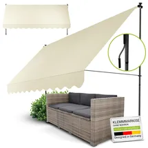 Juskys Klemmmarkise Kapstadt 400 x 120 cm Beige