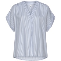 VIVANCE Kurzarmbluse Damen hellblau-weiß-gestreift Gr.40/42
