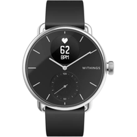WiThings ScanWatch 38 mm silver / black mit scharzem Armband