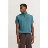 Bugatti Poloshirt BUGATTI, Herren, Gr. XXL, grün (550, flaschengrün), 100% Baumwolle, unifarben, regular fit, Rundhals, Rippbündchen, Shirts, in feiner Strickstruktur