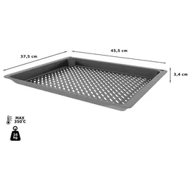 Siemens HZ629070 Air Fry & Grillblech, 34 x 455 x 375 mm, spülmaschinengeeignet