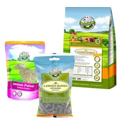 Bellfor Spezielles Futterset für große Hunde mit Leishmaniose - Naturgut-Schmaus 4 kg + Landgut-Happen 200 g + Immun 80 g