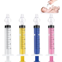 Vicloon Baby Nasendusche,4PCS Nasenspüler für Babys,10ml Wiederverwendbare Nasenreiniger,Tragbares Säuglings-Nasenreinigungsspülgerät, Bunt Nasenspüler