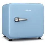 Klarstein Table Top Kühlschrank HEA19-Aud43-Bl 10046621, 49.5 cm hoch, 49.5 cm breit, Bier Hausbar Getränkekühlschrank Hotel Mini Fridge 42 L blau 49.5 cm x 49.5 cm x 47 cm