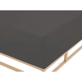 biberna 0077640 Jersey-Elastic-Boxspring 90 x 190 - 100 x 220 cm dunkelgrau