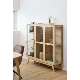 Actona Vitrine Marte 140 x 40 x 148 cm Weiß