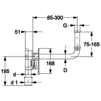 LE SANITAIRE Haas Raumspar-Wandeinbau-Siphon "OHA 3500"