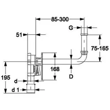 LE SANITAIRE Haas Raumspar-Wandeinbau-Siphon "OHA 3500"