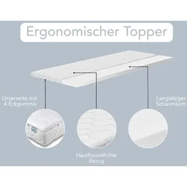 tb furniture gmbh XDREAM Pure Topper ergonomisch 140 x 200 cm weiß