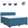 vidaXL Boxspringbett mit Matratze Blau 180x200 cm Samt