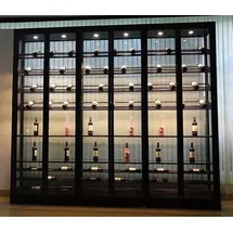 JV Möbel Weinschrank Vitrine Weinkühlschrank Schrankvitrine Glasschrank Weinablage