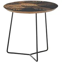 MCA Furniture Xora Beistelltisch Braun, Schwarz Holz, Metall Mangoholz