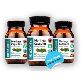 DR WAKDE's Moringa Kapseln (Moringa oleifera) 60 Veg Caps Ayurveda-Ergänzung, Vegan, Kräuter, Natürlich)