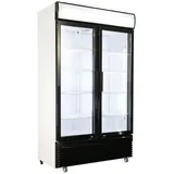 CombiSteel Mobiler Flaschenkühlschrank mit 2 Glastüren Getränkekühlschrank Kühlschrank Gastro 758 L +2/10°C 1120x595x2100 mm