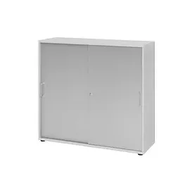hjh OFFICE PRO Haziender Büroschrank 120 x 40 x 110 cm grau/silber