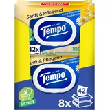 TEMPO Feuchtes Toilettenpapier Sanfte Feuchtigkeitspflege 16 Packungen à 42 Tücher