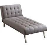 Atlantic Home Collection Relaxliege Polyester 76 x 82 x 178 cm grau