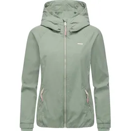 Ragwear Damen, Leichte Übergangsjacke kurze Blouson-Jacke mit Kapuze Dizzie A YOUMODO Dusty Green Gr. XXL - XXL