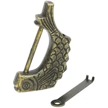 HMF Antikes Chinesisches Deko Vorhängeschloss 6 x 3 x 0,8 cm Gold