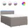 vidaXL Boxspringbett mit Matratze Taupe 140x200 cm Stoff