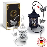 PROLUXE® Kerzenhalter Vogelkäfig Deko Schwarz & Weiß 2tlg Design - Premium Qualität Käfig Kerzenständer aus hochwertigem Metall - 2er Set Geschenkartikel Dekoration Vintage