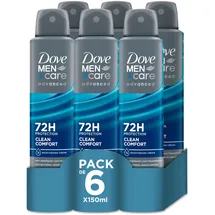 Dove Clean Comfort Deo Spray 6 x 150 ml