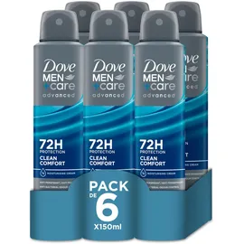 Dove Clean Comfort Deo Spray 6 x 150 ml