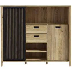 FORTE Highboard Jytana Braun Eiche