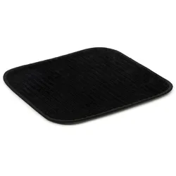 Badematte GÖZZE "Berlin", schwarz, H:7mm, Polyester, Badematten, Badteppich, Uni Farben, Cord Optik, waschbar