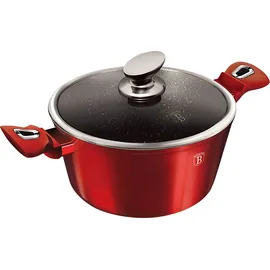 Berlinger Haus BH/1256N Metallic Line Burgundy Kasserolle in Rot mit Deckel Topf Durchmesser 20 cm