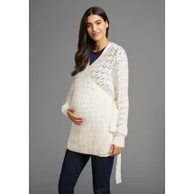 NEUN MONATE Umstandsstrickjacke in naturweiß | Gr.: 44/46,
