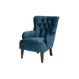 Max Winzer Sessel Brandon Samt 71 x 97 x 0 cm Blau