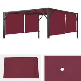 MCW Ersatzbezug für Pergola Pavillon Beja 3x3m ~ bordeaux-rot