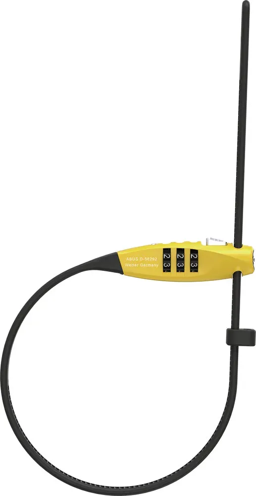 Abus Combiflex TravelGuard, serrure à câble - Jaune Néon/Noir