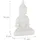 Relaxdays Buddha Figur 18 cm hoch, Garten-Dekofigur, wetterfest & frostsicher, Dekoskulptur Wohnzimmer, weiß