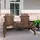 Outsunny Gartenbank 157 x 88 x 103 cm Braun