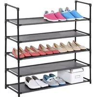 Schuhregal Stoffregal Steckregal Kellerregal 20 Paar Schuhe Standregal 5 Böden