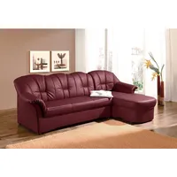DOMO collection Ecksofa Papenburg L-Form, in großer Farbvielfalt, wahlweise mit Bettfunktion rot
