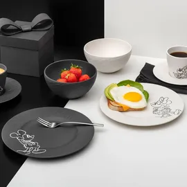 Villeroy & Boch Mickey Mouse Dessertteller 2-teilig schwarz/weiß
